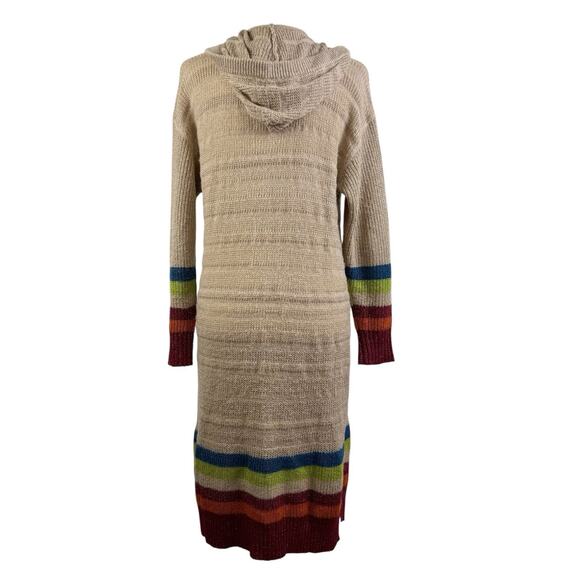 Matilda Jane Stay Cozy Cardigan Sweater Hooded Duster Small Open Front Metallic - Picture 6 of 15